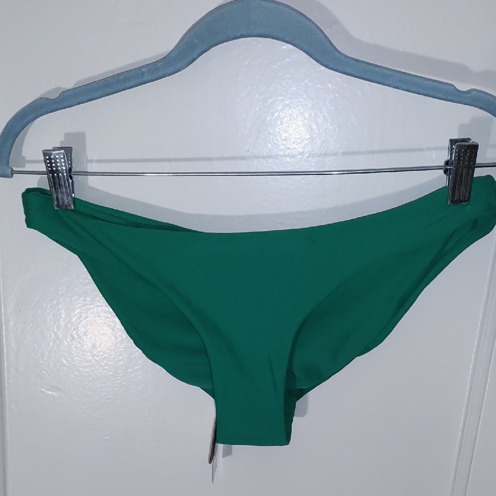 NWT- PQ Swim Ireland Green Ruched Bikini Bottom